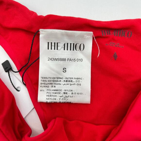 THE ATTICO | NWT Strapless Bikini Set in Red Cheeky Bandeau S - Picture 10 of 11